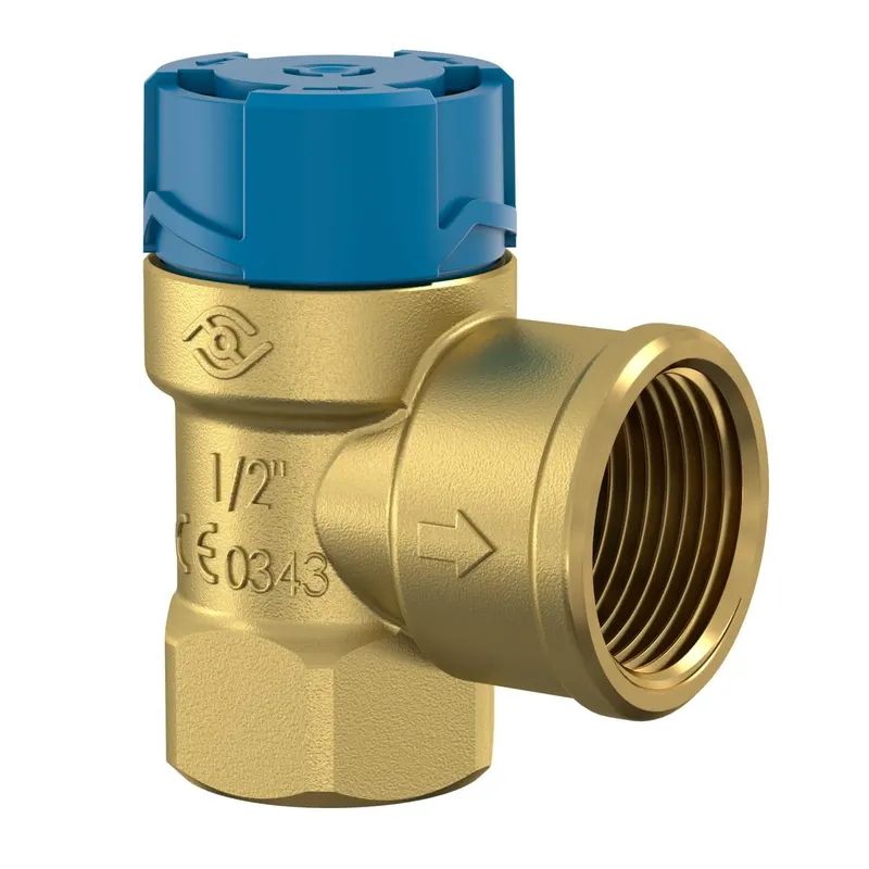 comfort-Membran-Sicherheitsventil A22 Eckform DN 15 (1/2") 10 bar aus Messing