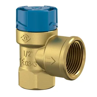 comfort-Membran-Sicherheitsventil A22 Eckform DN 15 (1/2") 10 bar aus Messing