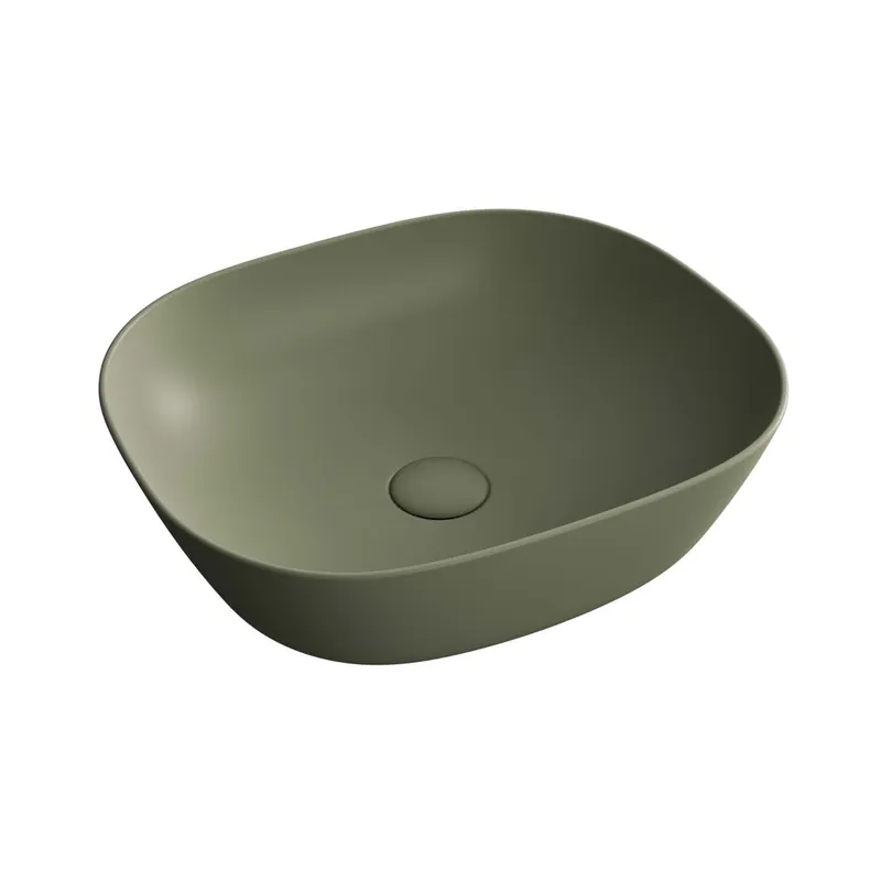 VitrA Plural Aufsatzschale 450x380x135 mm rechteckig flach Moos Matt