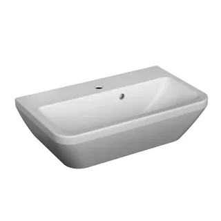 VitrA Handwaschbecken Integra 600 x 360 mm Hahnlochbank HL mittig ÜL re. Weiß HGL