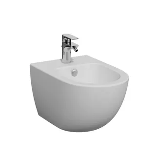 VT Wand-Bidet Sento 365 x 540 mm V-Fit Hahnloch Überlaufloch Edelweiß