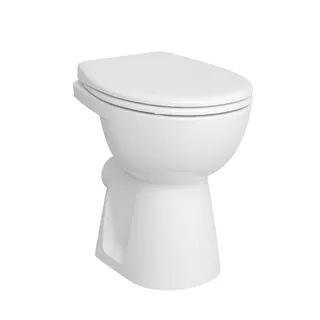 VitrA Tiefspüler-Stand-WC Conforma + 60 mm randlos Abg. waager. Open Back Weiß HGL