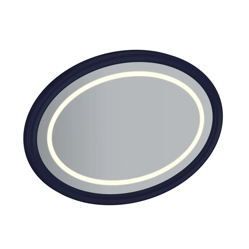 VitrA LED-Spiegel Valarte 1000 x 700 mm LED oval MDF lackiert Stahlblau