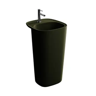 VitrA Monoblock-Waschtisch Plural h: 850 mm mit Hahnloch ohne Überlauf Moos Matt