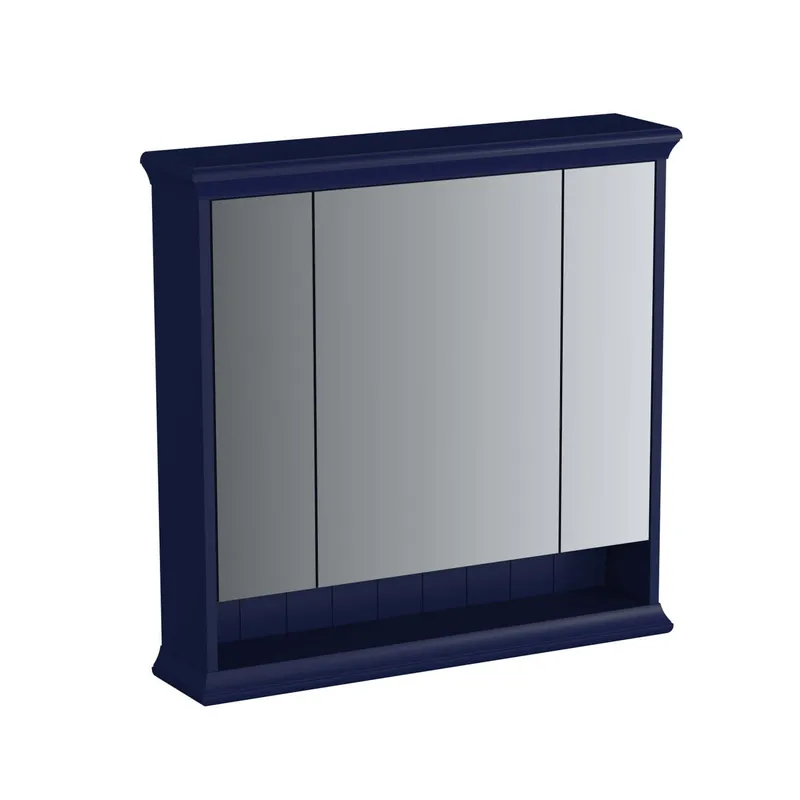 VitrA LED-Spiegelschrank Valarte 780 mm 3 Türen Stahlblau
