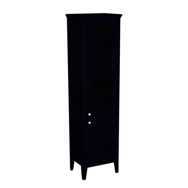 VitrA Hochschrank Valarte 535 x 1965 mm 2 Türen Glas Anschlag re. Stahlblau