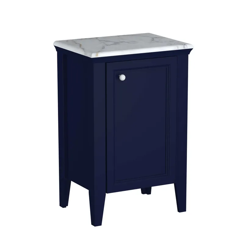 VitrA Halbhochschrank Valarte 535 x 830 mm 1 Tür Anschlag rechts Stahlblau