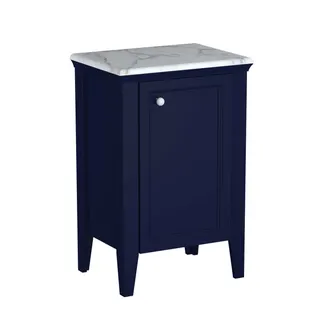 VitrA Halbhochschrank Valarte 535 x 830 mm 1 Tür Anschlag rechts Stahlblau