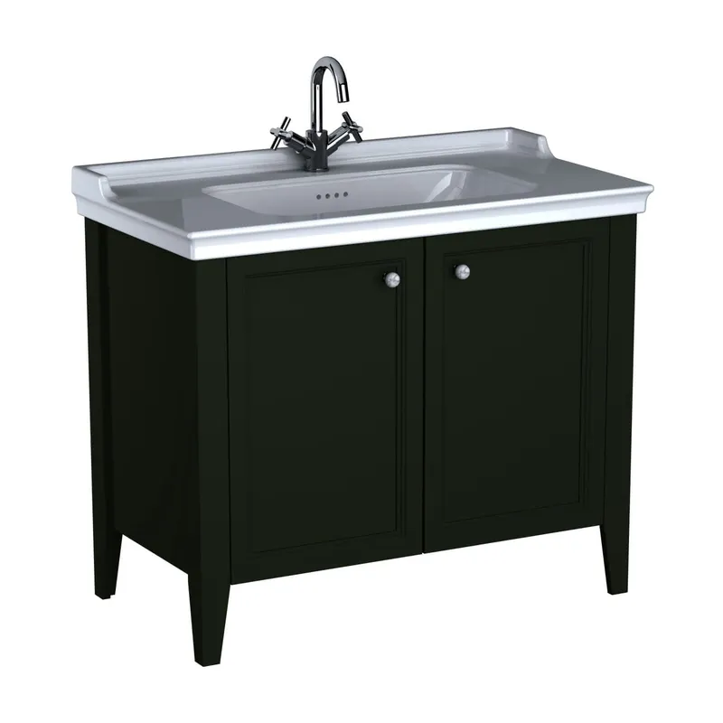 VitrA Set Waschtisch + Unterschrank Valarte 995 mm 2 Türen Vintage Grün