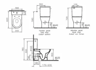 VitrA Aufsatzspülkasten Integra 390 x 135 mm Keramik Weiß Hochglanz – Bild 2