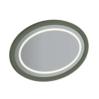 VitrA LED-Spiegel Valarte 1000 x 700 mm LED oval MDF lackiert Vintage Grün