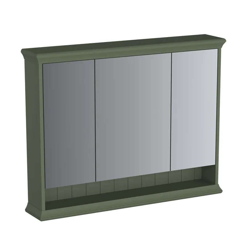 VitrA LED-Spiegelschrank Valarte 980 mm 3 Türen Vintage Grün