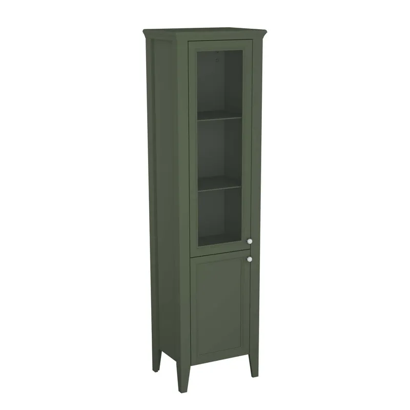 VitrA Hochschrank Valarte 535 x 1965 mm 2 Türen Glas Anschlag li. Vintage Grün