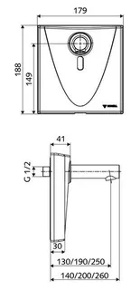 SCHELL AP-Waschtisch-Armatur WALIS E IR, 250 Ausl., chrom – Bild 2