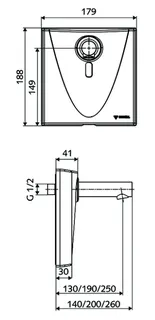 SCHELL AP-Waschtisch-Armatur WALIS E IR, 250 Ausl., chrom – Bild 3