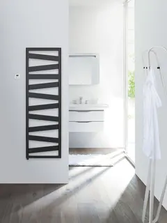 Zehnder Design-Heizkörper Ribbon, elektrisch RB-160-050/GD 1592x30x500, RAL 9016 – Bild 2