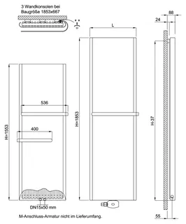 sanibel-Designbadheizkörper S4 A20 2-reihig 64xBH1853xBL531mm Taubenblau – Bild 2