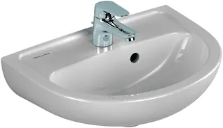 VB Handwaschbecken Newo 450x340mm Oval 1HL. mit Überlauf Weiß Alpin