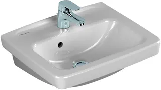 Villeroy & Boch Handwaschbecken Newo 450x370mm Eckig 1HL. mit Überlauf Weiß Alpin