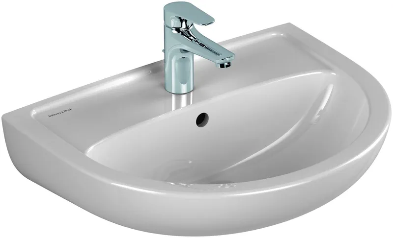 Villeroy & Boch Waschbecken Newo 550x435mm Oval 1HL. mit Überlauf Weiß Alpin