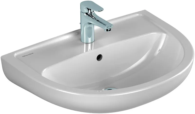 Villeroy & Boch Waschbecken Newo 600x455mm Oval 1HL. mit Überlauf Weiß Alpin