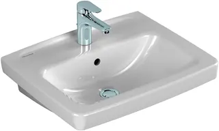 Villeroy & Boch Waschbecken Newo 550x440mm Eckig 1HL. mit Überlauf Weiß Alpin