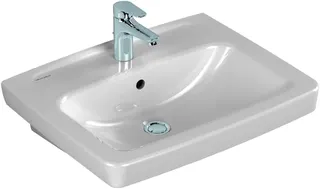 Villeroy & Boch Waschbecken Newo 600x470mm Eckig 1HL. mit Überlauf Weiß Alpin