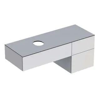 Geberit VariForm US für AS-Waschtisch, m. 3 Schubl. 135x55x51cm, weiß lackiert matt – Bild 2