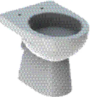 Geberit Renova Stand-WC Tiefspüler, Abg.horiz teilgeschl.Form, T:49cm, weiß, KeraTect
