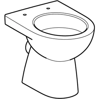 Geberit Renova Stand-WC Tiefspüler, Abg.horiz teilgeschl.Form, T:49cm, weiß – Bild 3