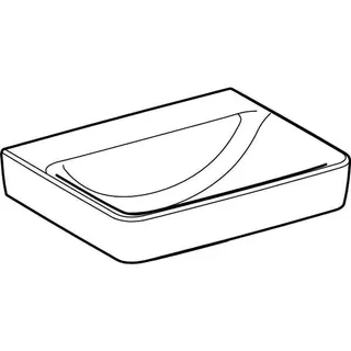 Geberit Renova Plan Waschtisch, 55x44cm ohne Hahnloch, ohne Überlauf, weiß – Bild 3
