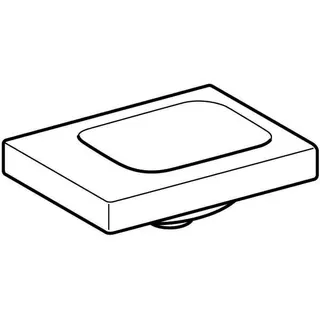 Geberit iCon Light Handwaschbecken 38x28cm ohne Hahnloch links, ohne Überlauf, weiß – Bild 3