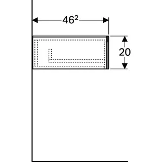 Geberit Xeno2 Seitenschrank mit 1 Schublade 58x20x46,2cm, greige – Bild 5