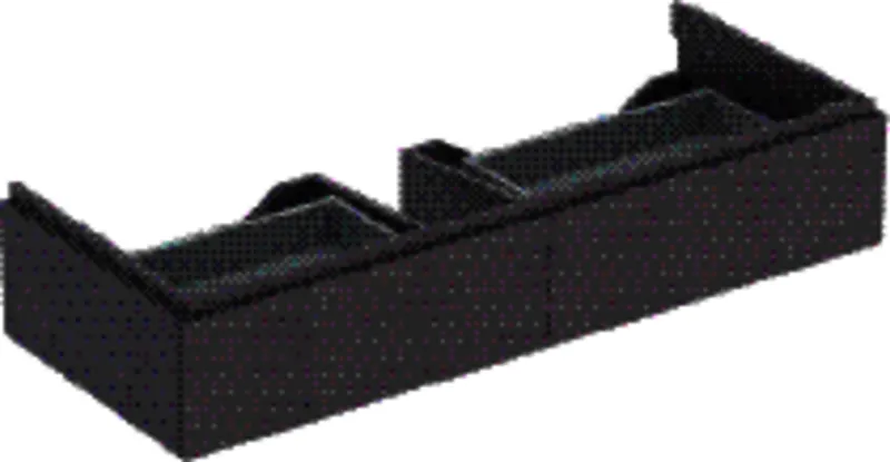Geberit Xeno2 Unterschrank f. Waschtisch m. B:120cm m. 2 Schubl., 117,4x22x46,2cm, scul.grau