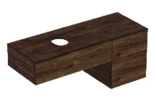GE VariForm US für AS-WT, m. 3 Schubl. 135x55x51cm, Nußbaum hickory