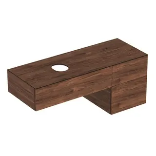 Geberit VariForm US für AS-Waschtisch, m. 3 Schubl. 135x55x51cm, Nußbaum hickory – Bild 2