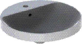 Geberit VariForm Einbauwaschtisch, rund m.HLB, d:48cm, mit Überlauf, gl, weiß, KeraTect