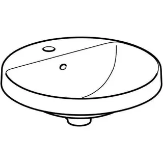 Geberit VariForm Einbauwaschtisch, rund m.HLB, d:48cm, mit Überlauf, gl, weiß, KeraTect – Bild 3