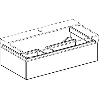 Geberit Xeno2 Unterschrank f. Waschtisch, 1 Schubl. 88x22x46,2cm, greige – Bild 3