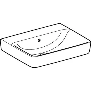 Geberit Renova Plan Waschtisch, 60x48cm ohne Hahnloch, mit Überlauf, weiß – Bild 3