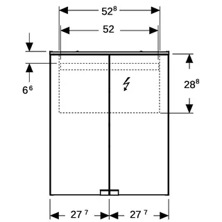 Geberit Option Basic Spiegelschrank m. Beleuchtung 2 Türen 55x67,7x18cm weiß – Bild 4