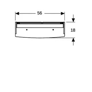 Geberit Option Basic Spiegelschrank m. Beleuchtung 2 Türen 55x67,7x18cm weiß – Bild 5