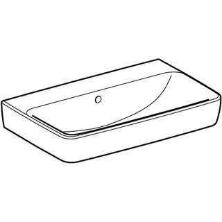 Geberit Renova Compact Waschtisch, 65x40cm ohne Hahnloch, mit Überlauf, weiß – Bild 3
