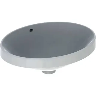 Geberit VariForm Einbauwaschtisch, oval 50x40cm, o. Hl, mit Überlauf, weiß, KeraTect – Bild 2