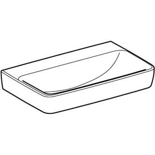 Geberit Renova Compact Waschtisch, 65x40cm ohne Hahnloch, ohne Überlauf, weiß – Bild 3