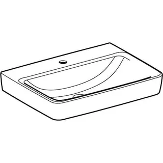 Geberit Renova Plan Waschtisch, 65x48cm mit Hahnloch, ohne Überlauf, weiß – Bild 3