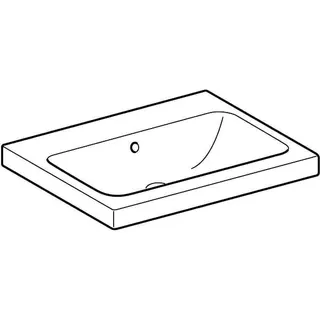 Geberit iCon Light Waschtisch 60x48cm ohne Hahnloch, mit Überlauf, weiß – Bild 3