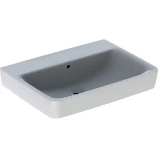Geberit Renova Plan Waschtisch, 65x48cm ohne Hahnloch, mit Überlauf, weiß – Bild 2