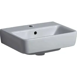 Geberit Renova Plan Handwaschbecken, 45x34cm mit Hahnloch mi., mit Überlauf, weiß, KeraTect – Bild 2