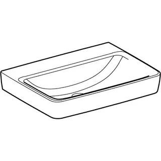 Geberit Renova Plan Waschtisch, 65x48cm ohne Hahnloch, ohne Überlauf, weiß – Bild 3